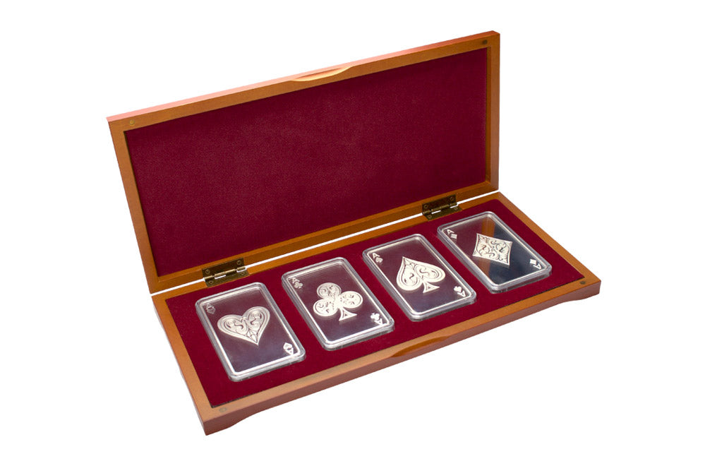 Buy 10 oz Silver Bar Set - 4 Aces