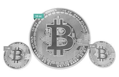 Buy 10 oz Silver Bitcoin Round .9999