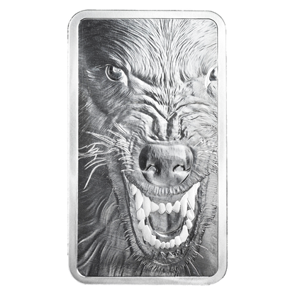 Buy 10 oz Silver Into the Wild American Wolf Bar