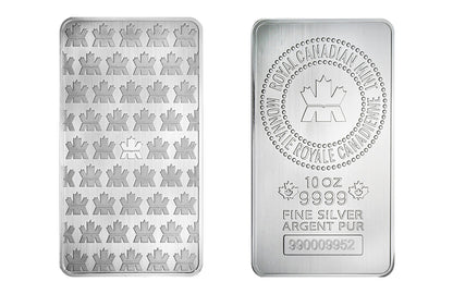 10 oz Royal Canadian Mint Silver Bars