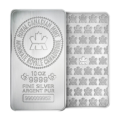 10 oz Royal Canadian Mint Silver Bars [USA: Shipping the week of Aug 10]