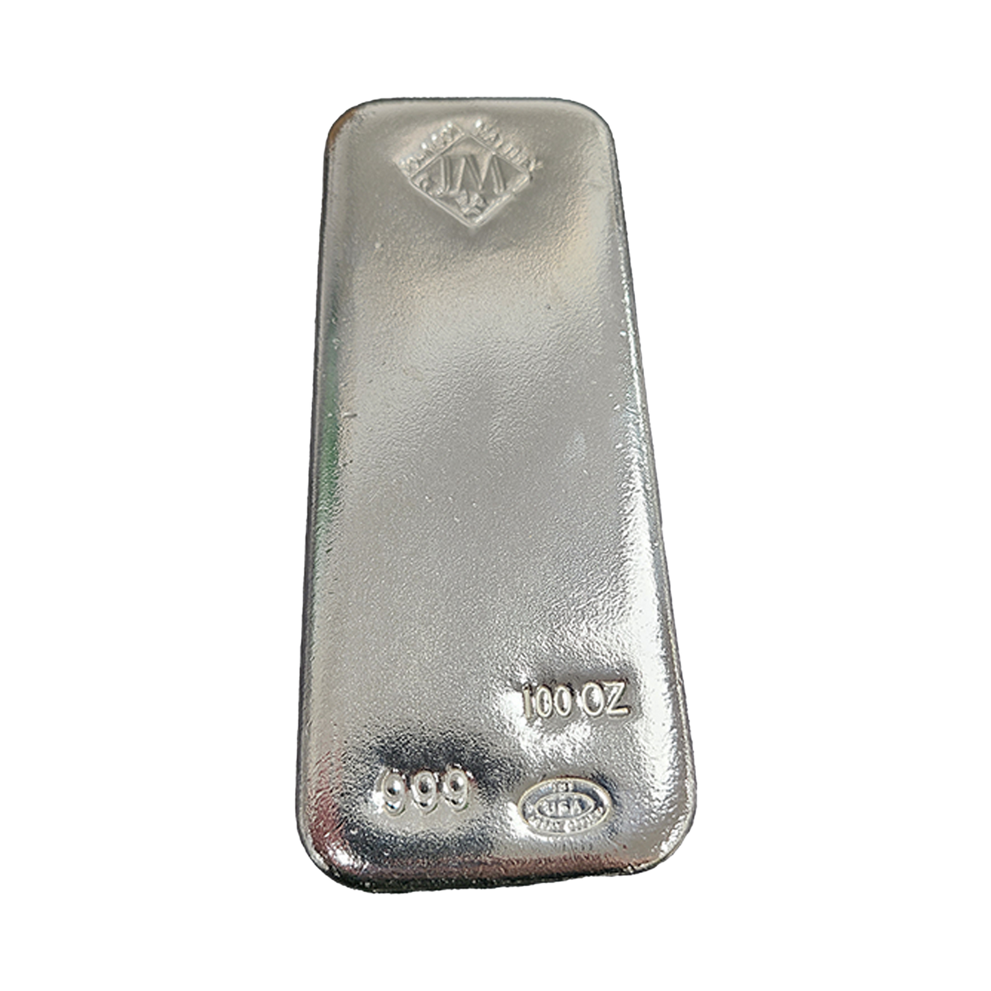 100 oz Silver Bars - Johnson Matthey | New Generation (poured)