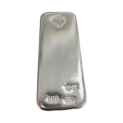 100 oz Silver Bars - Johnson Matthey | New Generation (poured)