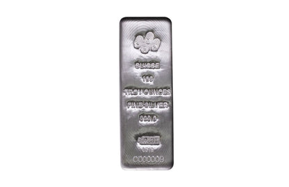 100 oz Silver Bars - PAMP Suisse (w/Assay Certificate)