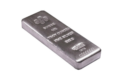 100 oz Silver Bars - PAMP Suisse (w/Assay Certificate)