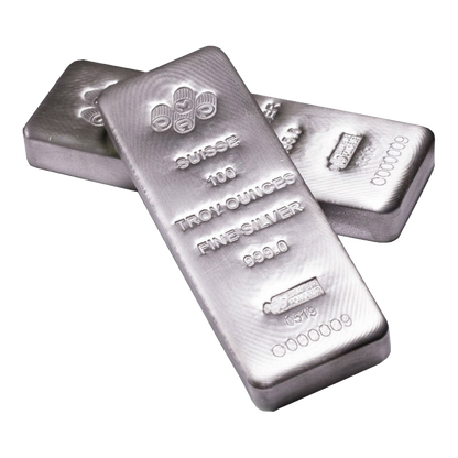 100 oz Silver Bars - PAMP Suisse (w/Assay Certificate)