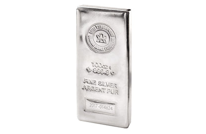 100 oz Silver Royal Canadian Mint Bar