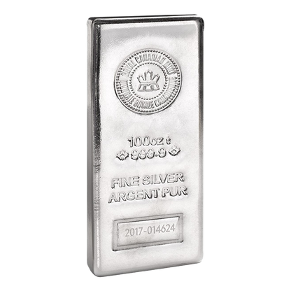 100 oz Silver Royal Canadian Mint Bar