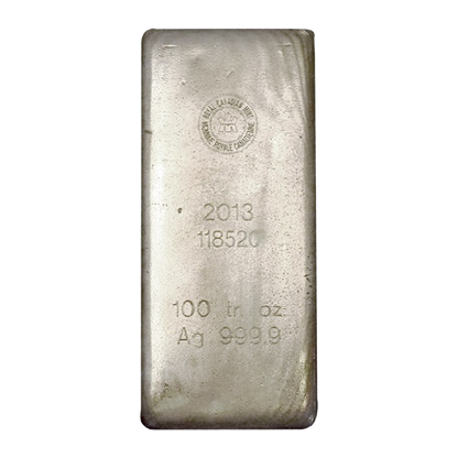100 oz Silver Bars - Royal Canadian Mint (Previous Design) .9999 pure