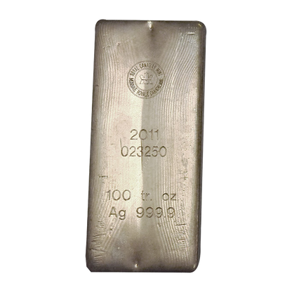 100 oz Silver Bars - Royal Canadian Mint (Previous Design) .9999 pure
