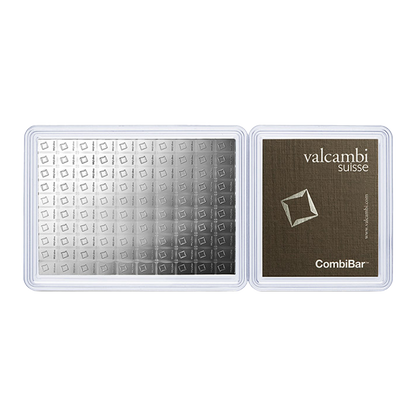 100 x 1 g Silver Valcambi CombiBar