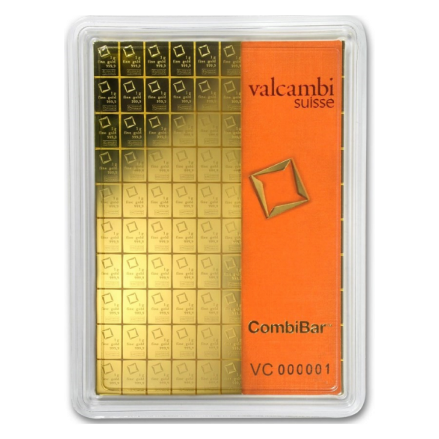 100 x 1g Gold CombiBar™ - Valcambi Suisse (w/ assay)