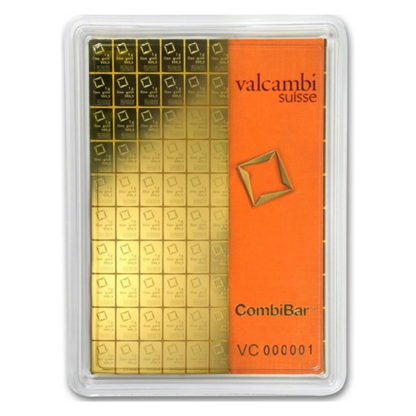 100 x 1g Gold CombiBar™ - Valcambi Suisse (w/ assay)