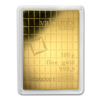 100 x 1g Gold CombiBar™ - Valcambi Suisse (w/ assay)