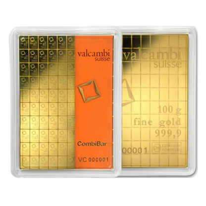 100 x 1g Gold CombiBar™ - Valcambi Suisse (w/ assay)