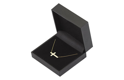 Buy 14K Yellow Gold Mini Sideways Cross Necklace