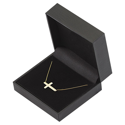 Buy 14K Yellow Gold Mini Sideways Cross Necklace