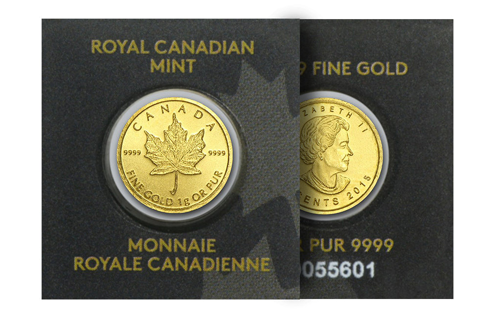 1 gram Gold MapleGram Coins (Random Year)