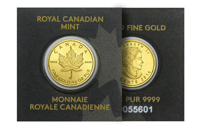 1 gram Gold MapleGram Coins (Random Year)
