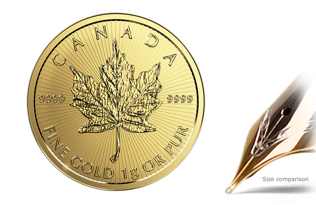 1 gram Gold MapleGram Coins (Random Year)