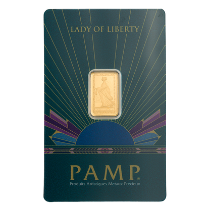 Buy 2.5 g Gold Lady of Liberty Bar