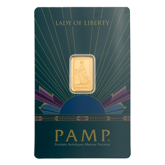 Buy 2.5 g Gold Lady of Liberty Bar
