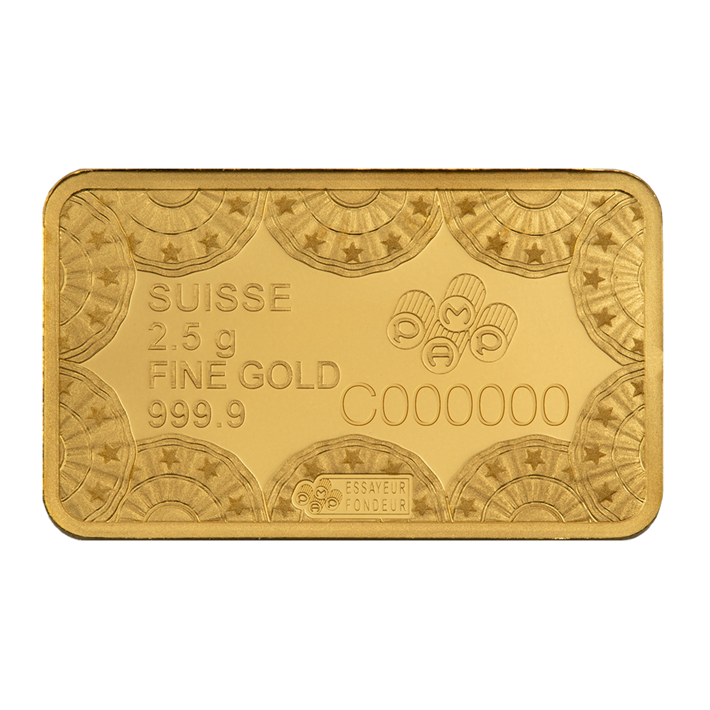 2.5 g Gold 250th Anniversary of the United States Vintage Heraldic Bald Eagle Bar