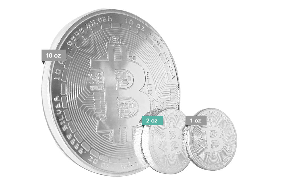 Buy 2 oz Silver Bitcoin Round .9999
