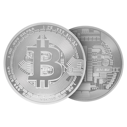2 oz Silver Cryptocurrency Bitcoin and Ethereum Round Set