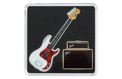 2 oz Silver Fender® Dynamic Duo Precision Bass® Guitar & Bassman® Amp Coin