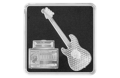 2 oz Silver Fender® Dynamic Duo Precision Bass® Guitar & Bassman® Amp Coin