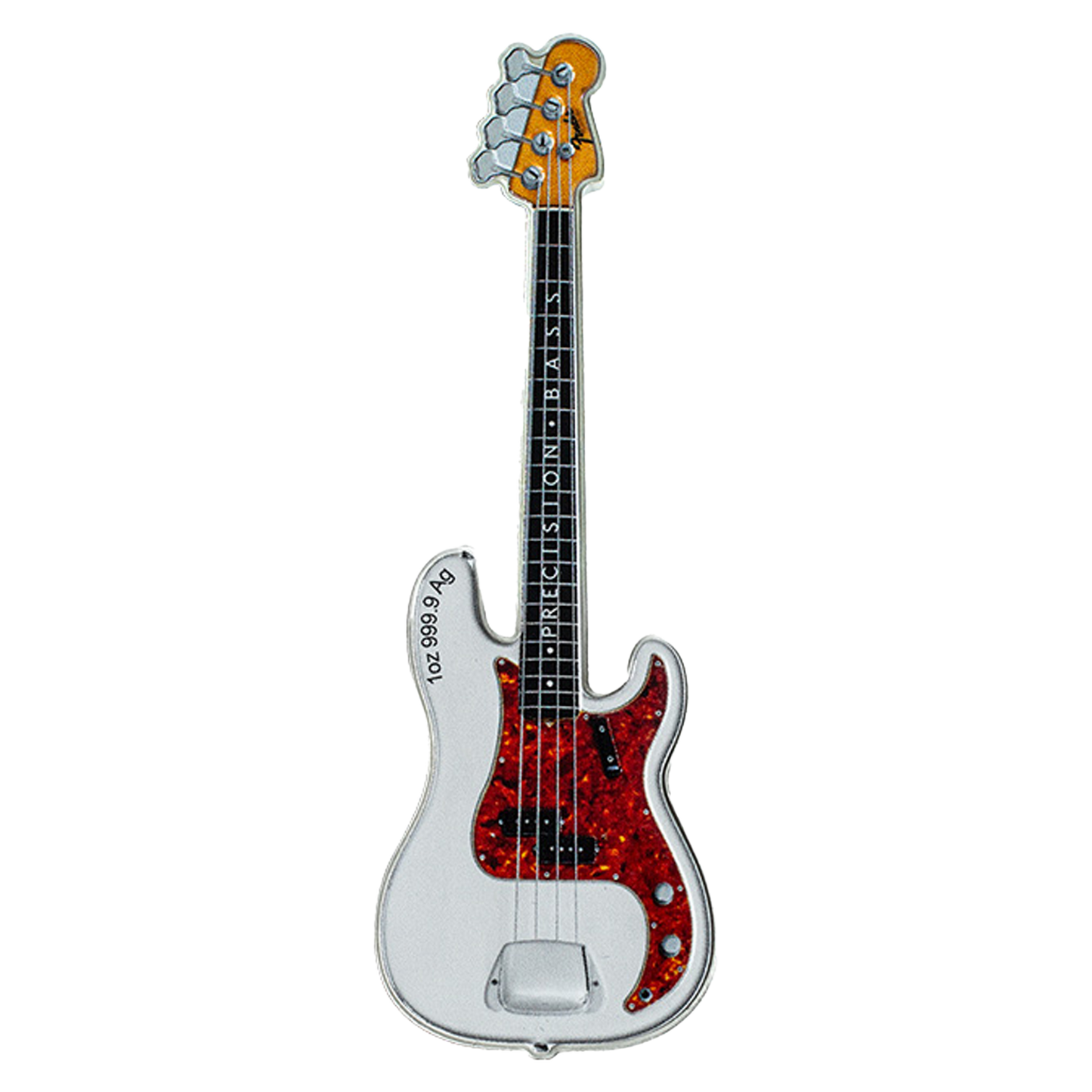 2 oz Silver Fender® Dynamic Duo Precision Bass® Guitar & Bassman® Amp Coin