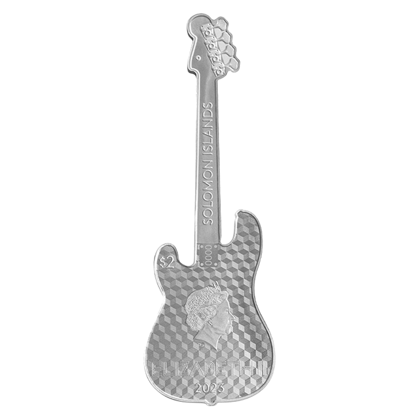 2 oz Silver Fender® Dynamic Duo Precision Bass® Guitar & Bassman® Amp Coin