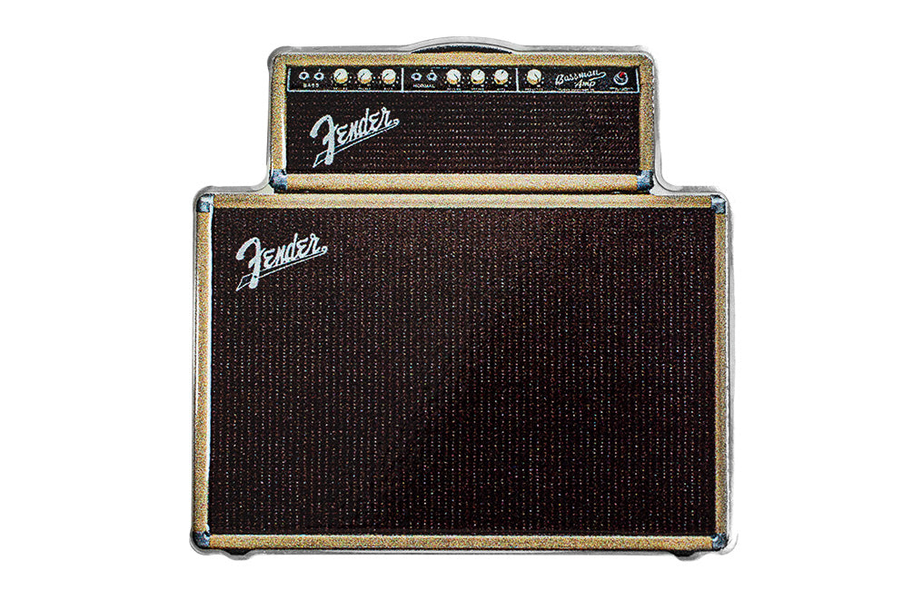 2 oz Silver Fender® Dynamic Duo Precision Bass® Guitar & Bassman® Amp Coin