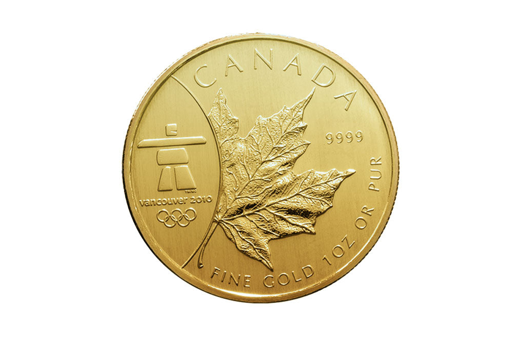 2008 1 oz Gold Maple Leaf Olympic Edition Coin