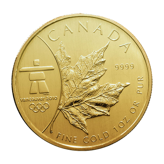 2008 1 oz Gold Maple Leaf Olympic Edition Coin
