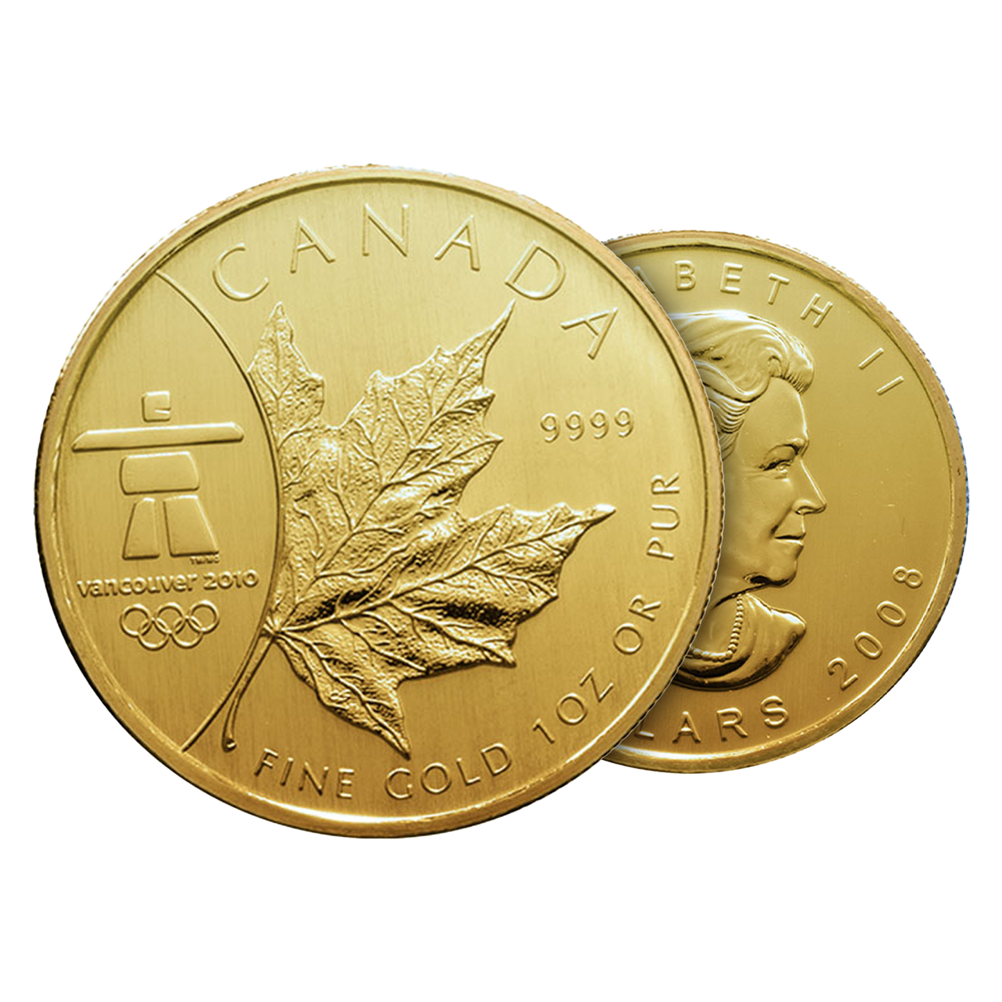 2008 1 oz Gold Maple Leaf Olympic Edition Coin