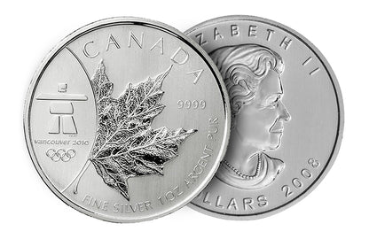 2008 1 oz Silver Maple Leaf Olympic Coins