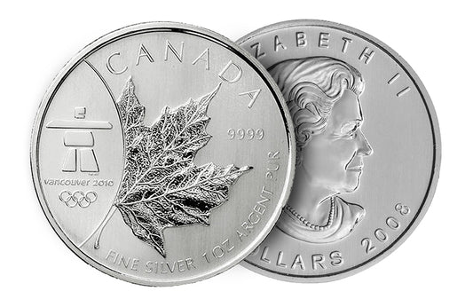 2008 1 oz Silver Maple Leaf Olympic Coins