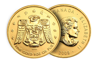 2009 1 oz Gold Maple Leaf Olympic Coins