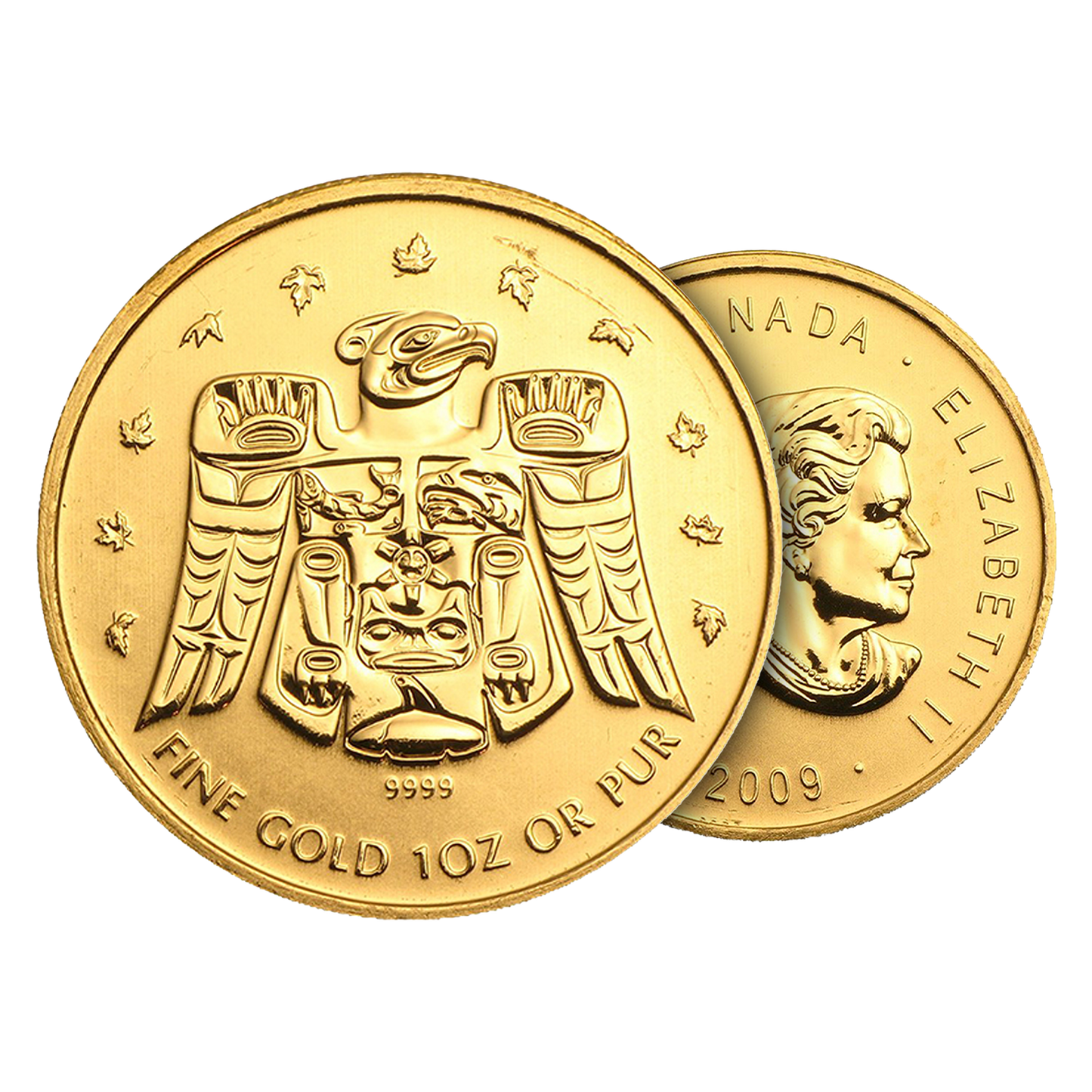 2009 1 oz Gold Maple Leaf Olympic Coins