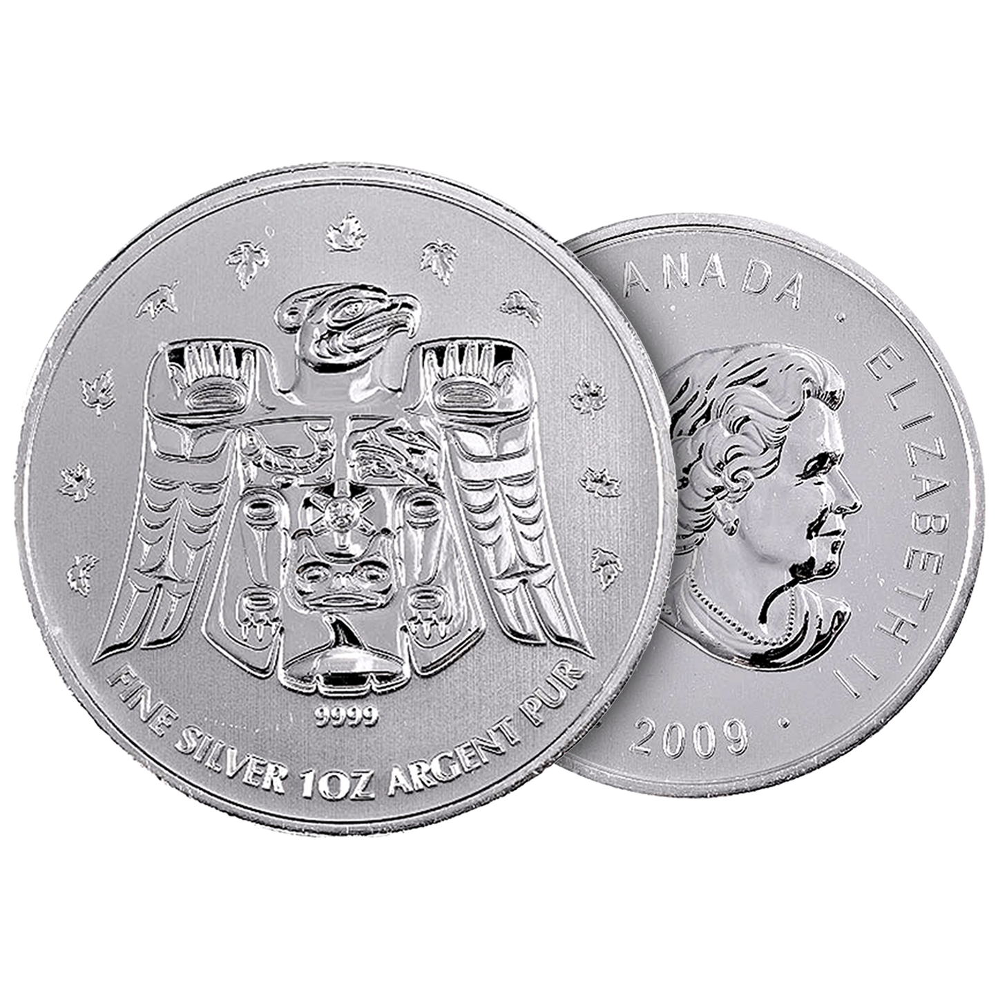 2009 1 oz Silver Maple Leaf Olympic Coins