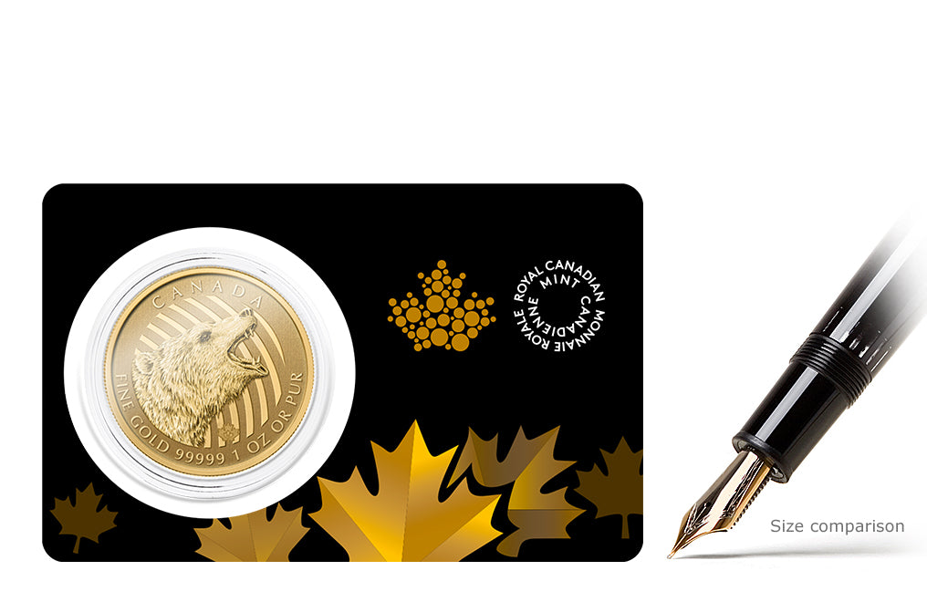 2016 1 oz Gold Roaring Grizzly Coins - Royal Canadian Mint