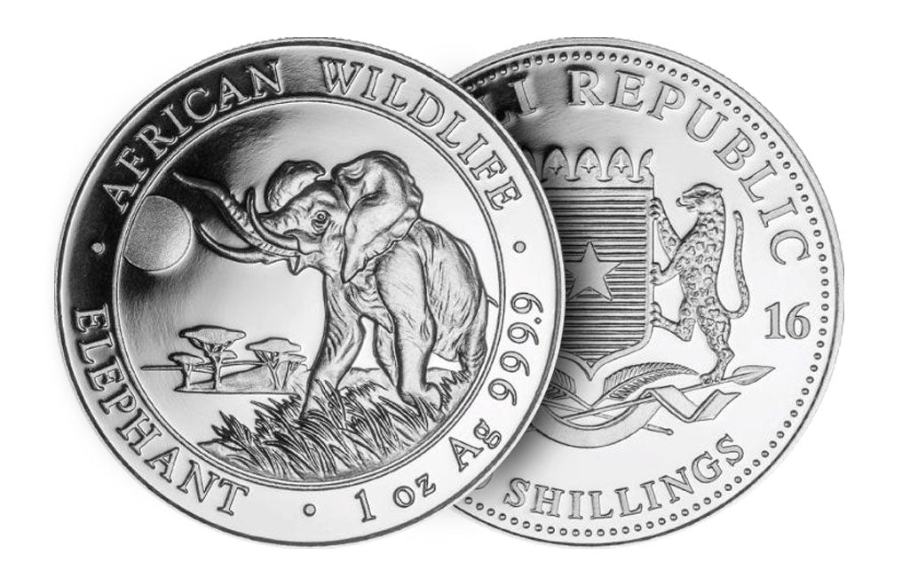 2016 1 oz Silver Somalian Elephant Coins