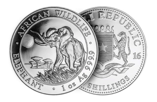 2016 1 oz Silver Somalian Elephant Coins