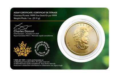 2022 1 oz Gold Maple Coins (single-sourced mine)