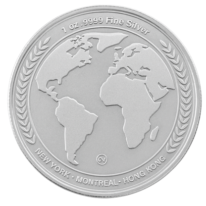 1 oz Silver Kitco Round .9999 - Globe Edition