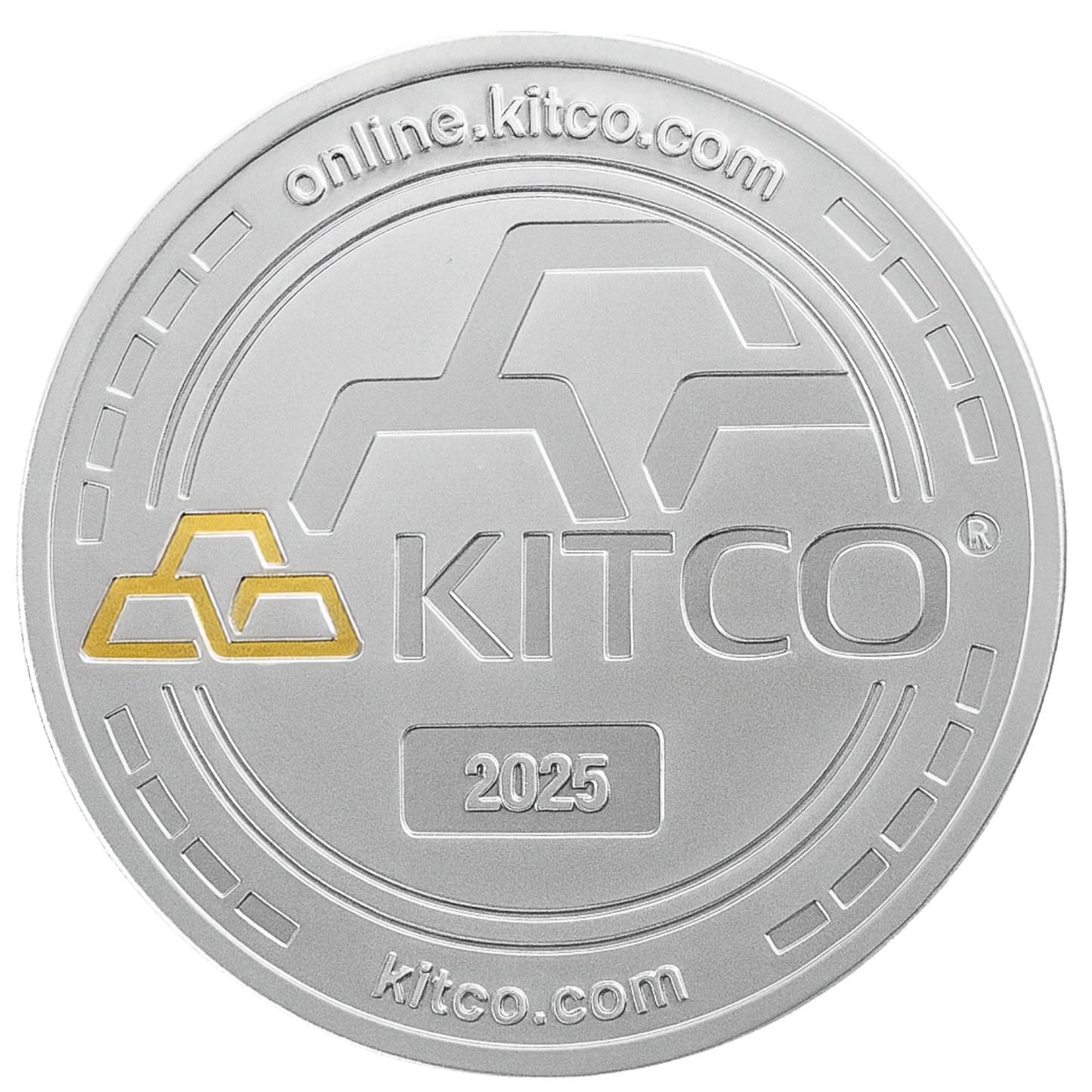 1 oz Silver Kitco Round .9999 – Globe Edition (Gold Plated)