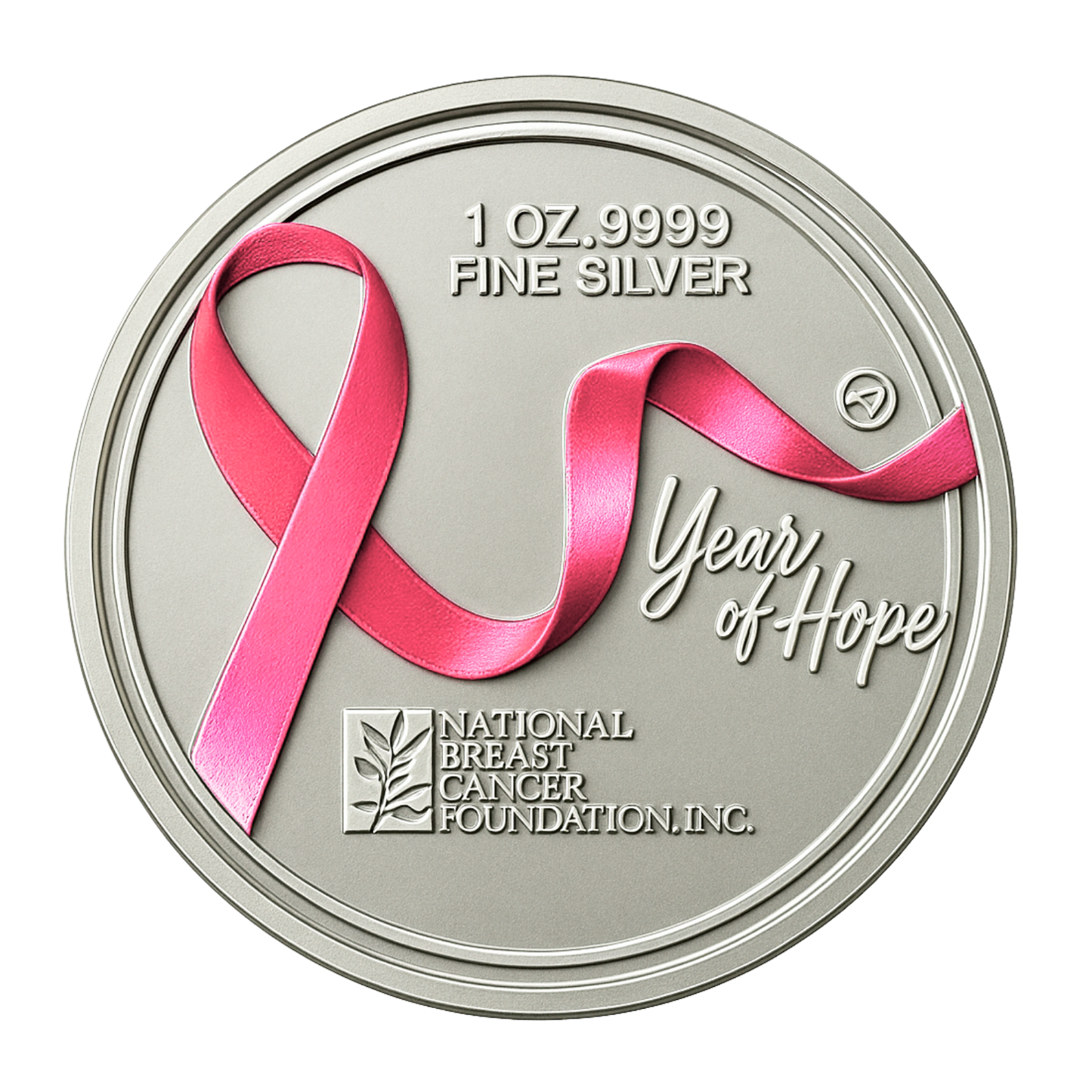1 oz Silver Kitco Round .9999 – National Breast Cancer Foundation, Inc.®