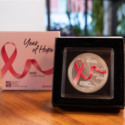 1 oz Silver Kitco Round .9999 – National Breast Cancer Foundation, Inc.®